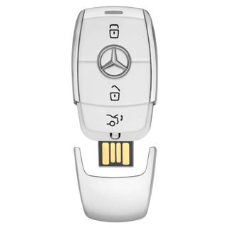 B66953230_Pen-Drive-Branco-e-prata---8GB-Mercedes-Benz