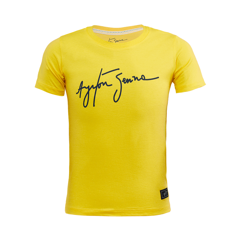 70115_Camiseta-Fan-Collection-Infantil-Ayrton-Senna-Amarelo